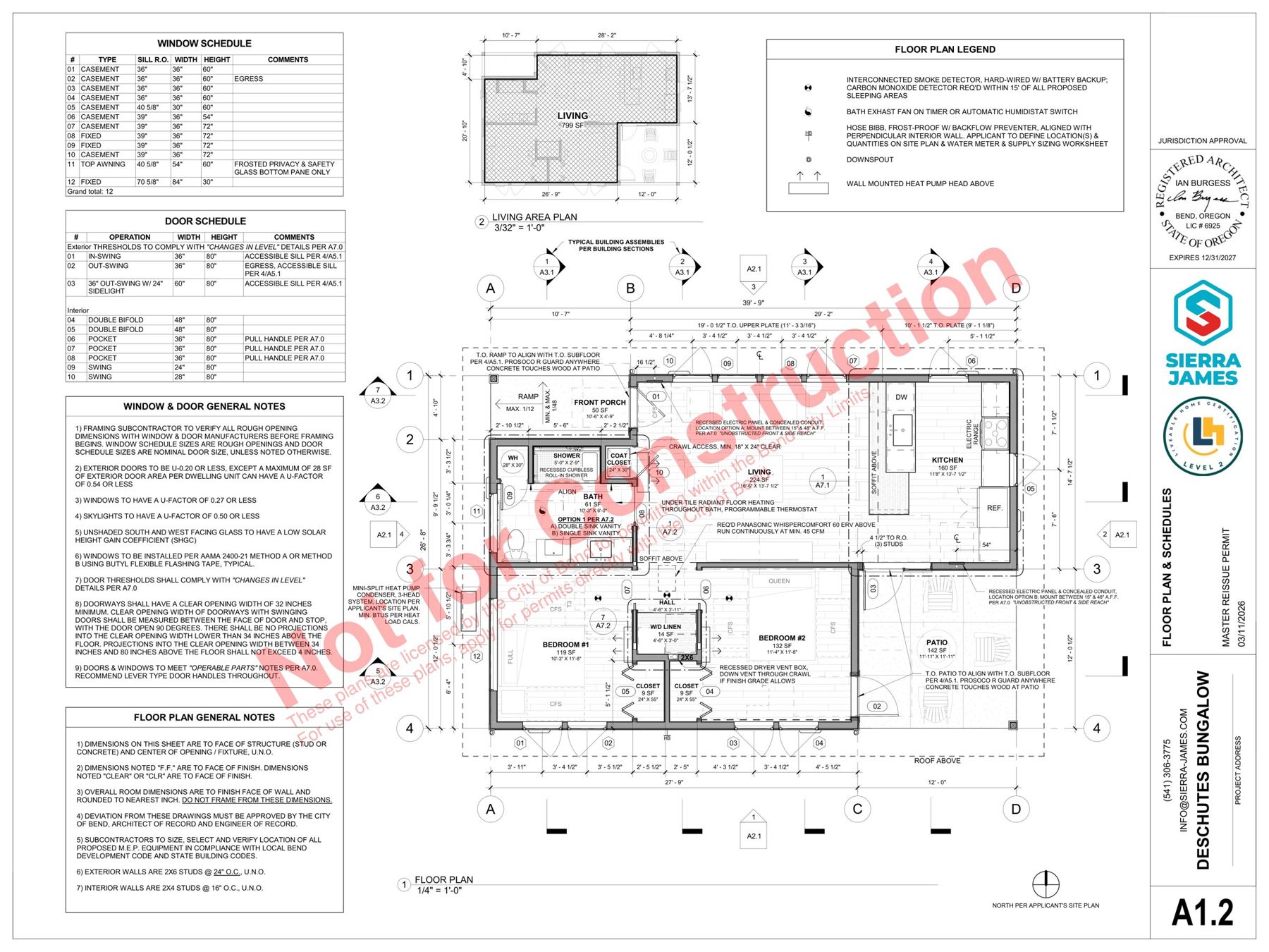 Deschutes Bungalow floor plan