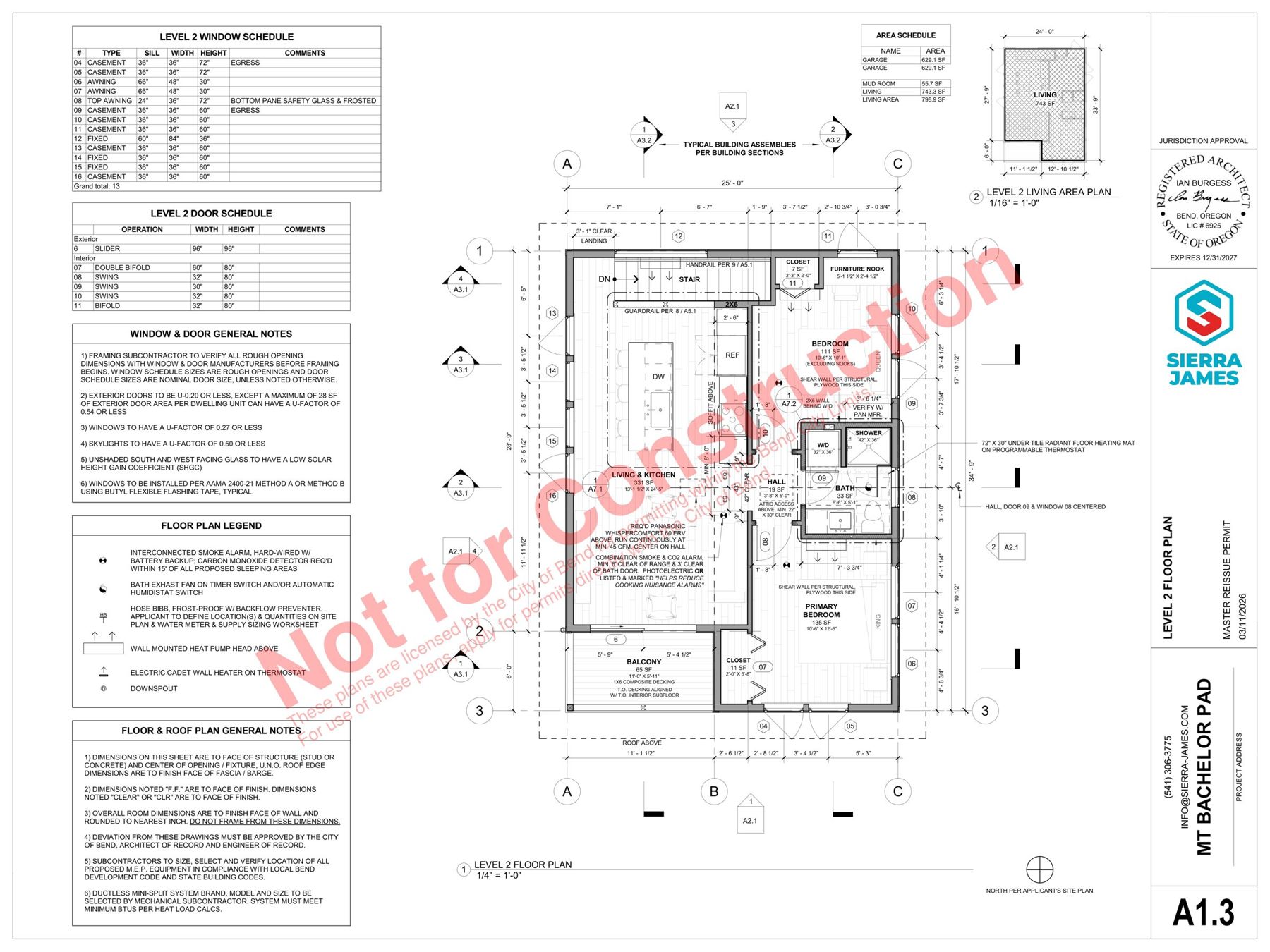 Mt. Bachelor Pad level 2 floor plan