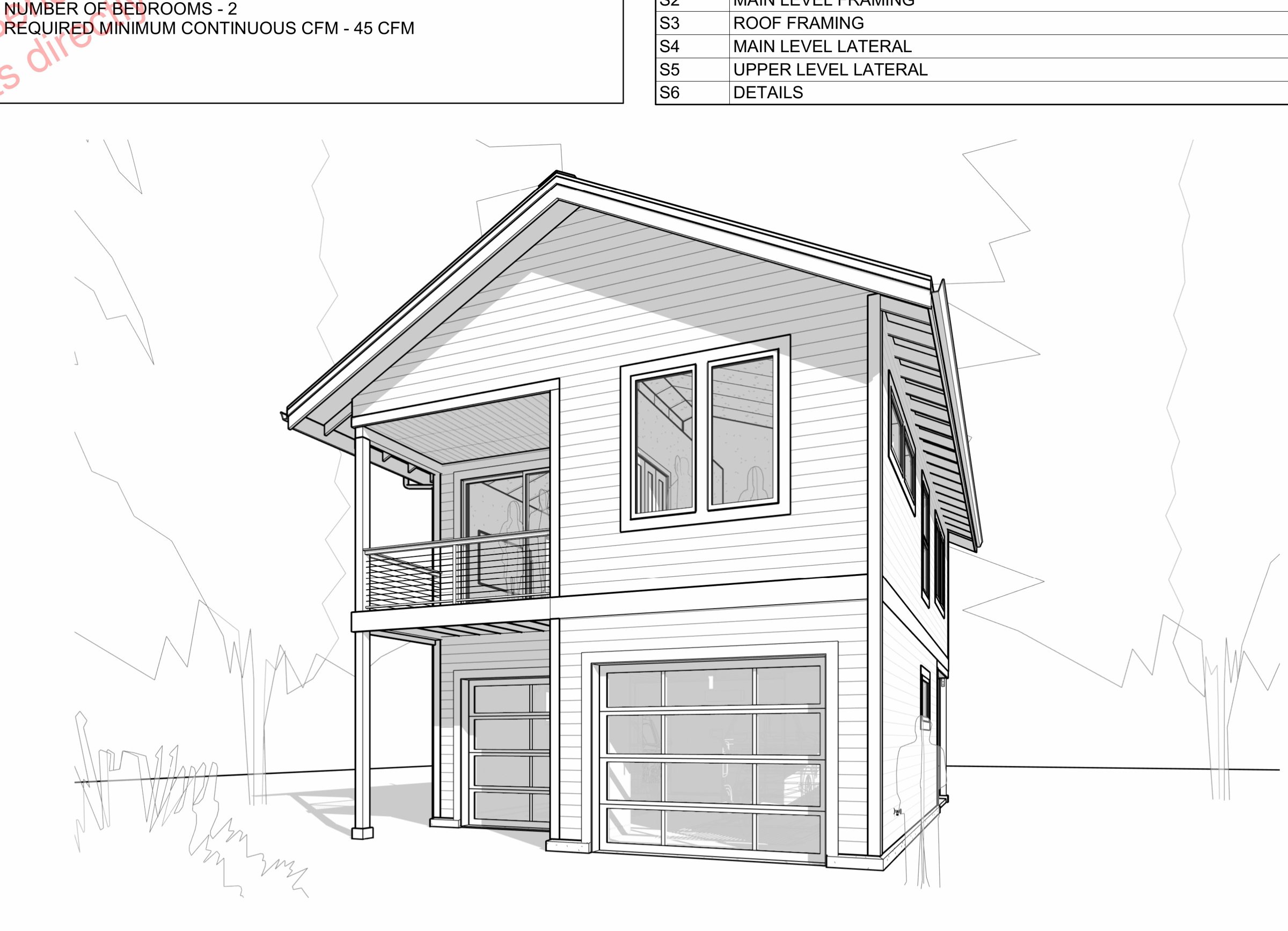 Mt. Bachelor Pad perspective sketch