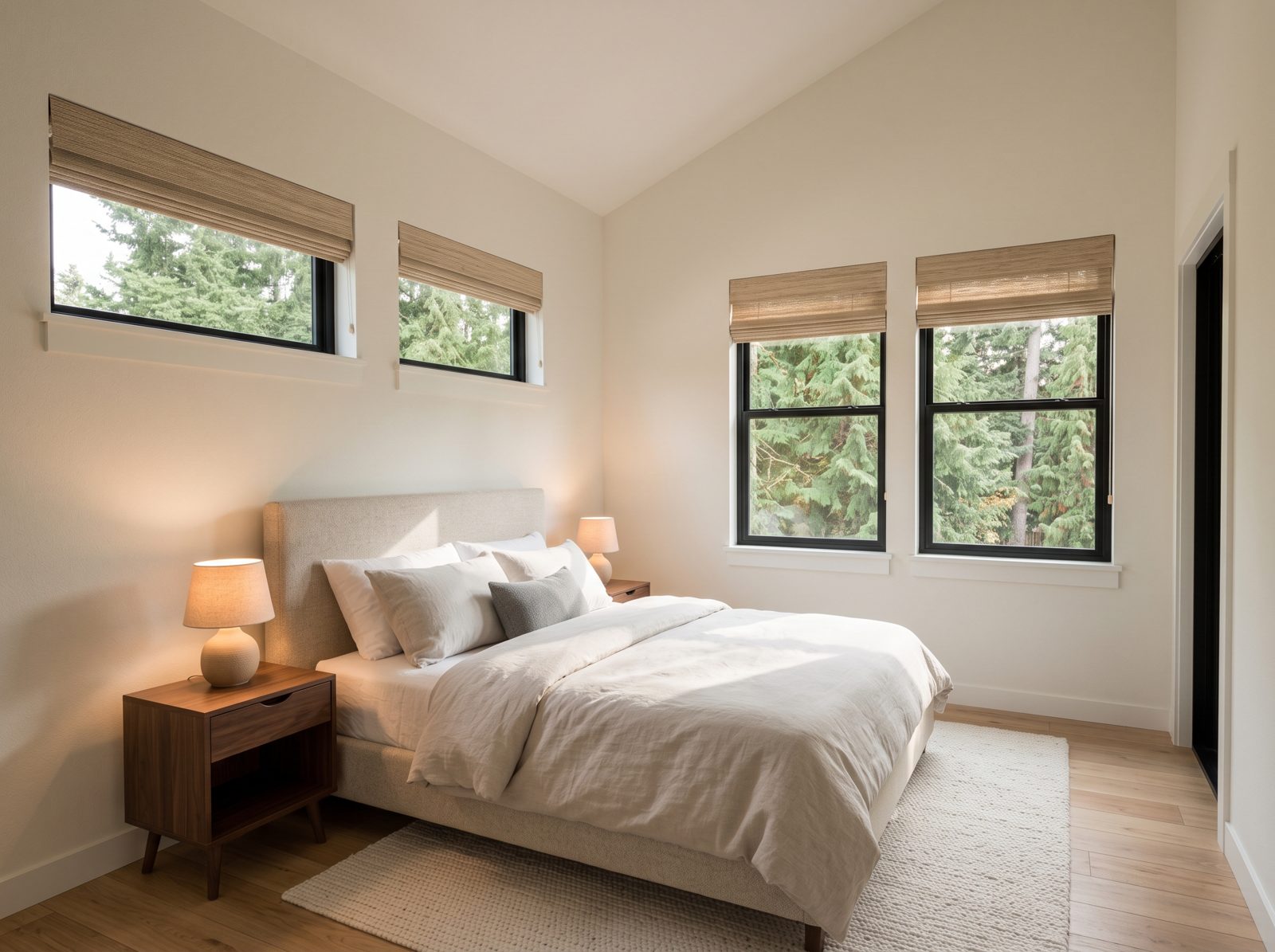 Mt. Bachelor Pad concept rendering: bedroom with vaulted ceiling